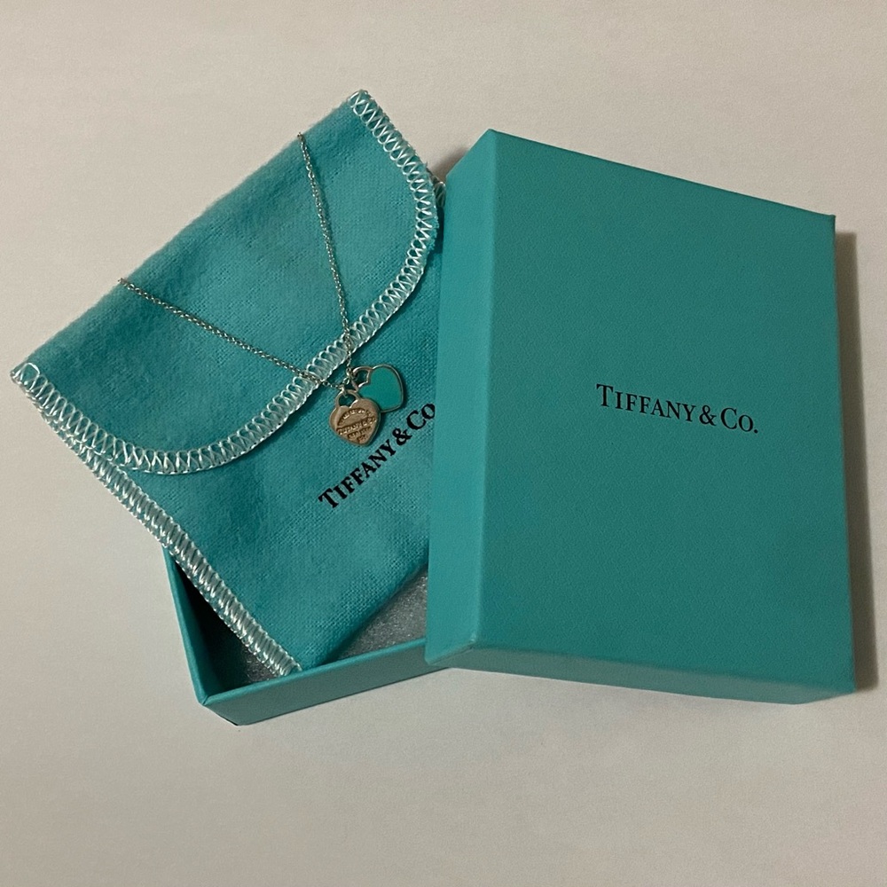 Tiffany & Co. Necklace: Tiffany Blue® Double Heart Tag Pendant